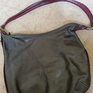gold Pfiel-Leather Hobo Bag
